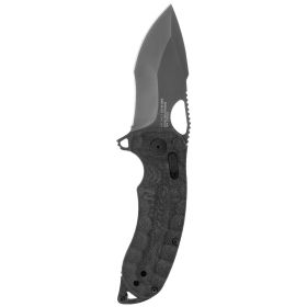 SOG Kiku XR LTE 7.5" Folding Pocket Knife – Ultra-Light Carbon + Blackout Micarta Tactical EDC Knife