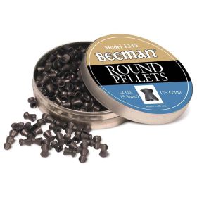 Beeman .22 Cal Round Nose Lead Pellets — 175 Count Precision Airgun Ammo