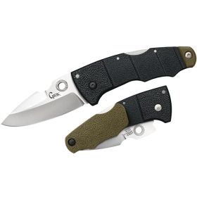 Cold Steel Grik Folding Knife Black & OD Green – 3" Tactical EDC Blade 6-7/8" Overall Length