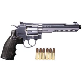 Crosman SR357 All-Metal CO2 BB Air Revolver – Heavyweight .177cal Double-Action Pistol