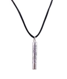 Silver Whistle Pendant Necklace – Portable Emergency Survival Tool for Outdoor Hiking & Camping