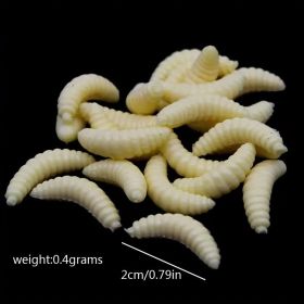 50pcs Soft Worm Bread Worm Maggot Bionic Fishing Bait – Hookless Outdoor Fishing Tackle