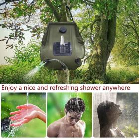 Outdoor Solar Shower Bag – 20L Portable Camping Shower with Hanging Hook and Heating for Hiking & Travel