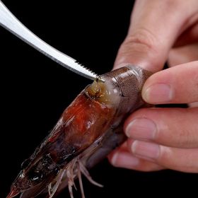 Stainless Steel Shrimp Line Knife & Fish Cleaning Tools – Cut Fish Belly, Open Shrimp Back, Remove Scales with Scraper
