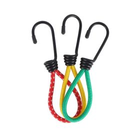 3 Pack 6-Inch Heavy Duty Bungee Cords with Hooks – Rubber Elastic Straps for Tarps, Tents, Racks, Camping, Trucks, Boats