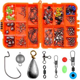 165-Piece Fishing Accessories Kit with Storage Box – Complete Tackle Set for Freshwater & Saltwater Fishing