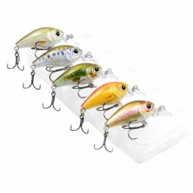 5-Piece Hard Body Fishing Lures Set with Treble Hooks – Durable and Effective for Freshwater & Saltwater