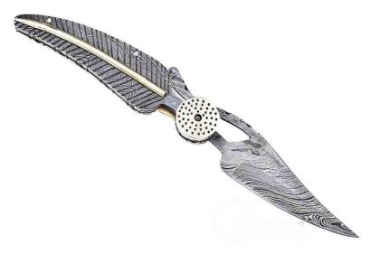 LEAF Pocket Knife – Razor Sharp Damascus Blade, Compact EDC Knife & Perfect Gift