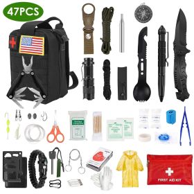 47-Piece Emergency Survival Kit – Essential EDC Gear and Tools for Outdoor and Disaster Preparedness