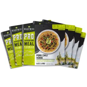 ReadyWise Pork Chile Verde Adventure Meals – 6 Count Pro Pack | Freeze-Dried Emergency Food for Camping, Hiking & Survival Kits