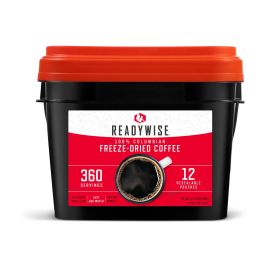 360-Serving Freeze Dried Coffee Bucket – Long Shelf Life, Perfect for Emergency Preparedness & Outdoor Adventures