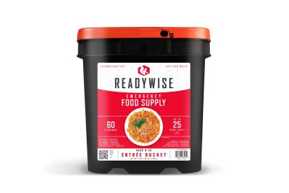 60-Serving Emergency Food Supply Bucket – Freeze-Dried and Dehydrated Meals with 25-Year Shelf Life