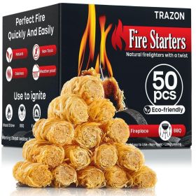 Fire Starters for Fireplace, Campfires, Wood Stoves & BBQ – All-Natural Fire Starter for Grills, Fire Pits, Charcoal & Chimneys