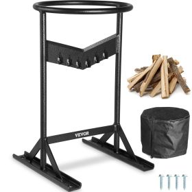VEVOR Firewood Kindling Splitter – 9"x17" XL Manual Log Splitter with V-Shaped Finger-Safety Blade