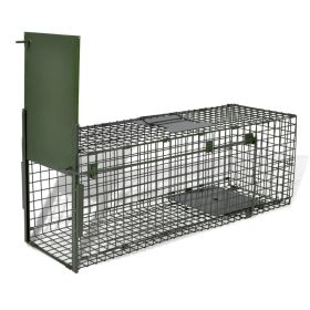 Sturdy Live Catch Trap with Foldable Handle – Humane Animal Trap with Reinforced Wire Mesh Frame