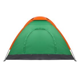 2-Person Waterproof Camping Dome Tent – Outdoor Hiking & Survival Shelter in Orange & Green