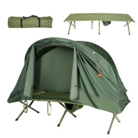 1-Person Elevated Cot & Compact Tent Set with External Cover – Lightweight Camping Sleep System