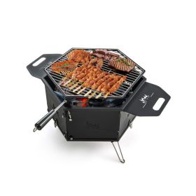 Portable Charcoal Grill Stove – Rotatable with Foldable Body, Legs & Handles for Easy Outdoor Cooking