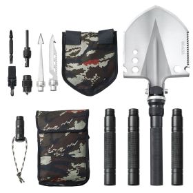 13-in-1 Survival Shovel – Folding Multi-Tool Camping Shovel with Compact Portable Design for Outdoor, Hiking, Emergency Gear