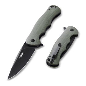 Compact Folding Knife with D2 Steel Blade – G10 Handle for Camping & Survival