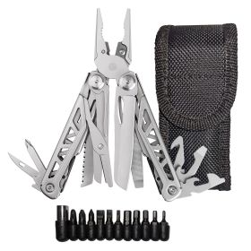 Heavy Duty Multitool – Military Grade Stainless Steel with Deep Profile Blade, First Aid Scissors, Pliers & Cord Cutter