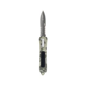 Phantos Automatic OTF Knife – Double-Edge Dagger Blade with Green Aerospace Aluminum Handle