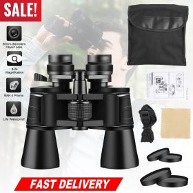 Portable Zoom Binoculars with FMC Lens – Low Light Night Vision for Bird Watching, Hunting, Sports & Concerts