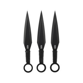 Metis 3-Piece Fixed Blade Dagger Set – Double-Edged Knives with Paracord Handle and Lanyard Loop